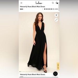 Lulus Heavenly Hues Black Maxi Dress